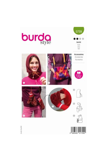 strih burda 5759 navod k siti kukla palcaky rukavnik