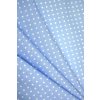 HLB 025 BAVLNĚNÉ PLÁTNO SV. MODRÉ - PUNTÍKY 2mm