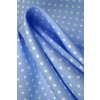HLB 025 BAVLNĚNÉ PLÁTNO SV. MODRÉ - PUNTÍKY 2mm