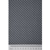 HLB 034 BAVLNĚNÉ PLÁNO TM. ŠEDÁ - PUNTÍK 2mm