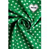 HLB 176 BAVLNĚNÉ PLÁTNO ZELENÉ SRDÍČKA