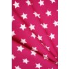 HLB H17 BAVLNĚNÉ PLÁTNO FUCHSIOVÉ - HVĚZDIČKY