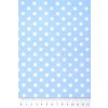 BAVLNĚNÉ PLÁTNO, SV.MODRÉ - PUNTÍK 8 mm