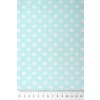 BAVLNĚNÉ PLÁTNO, TYRKYSOVÉ - PUNTÍK 8 mm