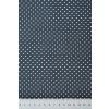 HLB 016 BAVLNĚNÉ PLÁTNO MODROČERNÉ- BÍLÉ PUNTÍKY 2mm