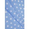 BAVLNĚNÉ PLÁTNO, SVĚTLE MODRÉ - HVĚZDIČKY