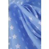 BAVLNĚNÉ PLÁTNO, SVĚTLE MODRÉ - HVĚZDIČKY