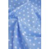 BAVLNĚNÉ PLÁTNO, SVĚTLE MODRÉ - HVĚZDIČKY