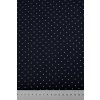 VÁNOČNÍ BAVLNA MODRO-ČERNÁ, DROBNÉ PUNTÍKY