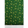 VÁNOČNÍ BAVLNA ZELENÁ, DROBNÉ VLOČKY