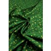 VÁNOČNÍ BAVLNA ZELENÁ, DROBNÉ VLOČKY