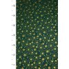 DKB VAN 235 VÁNOČNÍ BAVLNA ZELENÁ, VLOČKY V ORNAMENTECH