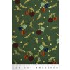 DKB VAN 156 VÁNOČNÍ BAVLNA KAŠTANOVÁ, ROSTLINNÝ MOTIV