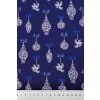 DKB VAN 009 VÁNOČNÍ BAVLNA INDIGO, LIDOVÝ MOTIV