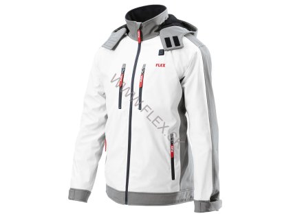 FLEX Aku-vyhrievaná bunda, softshell TJ White 10.8/18.0 Men  FLEX Aku-vyhrievaná bunda, softshell TJ White 10.8/18.0 Men
