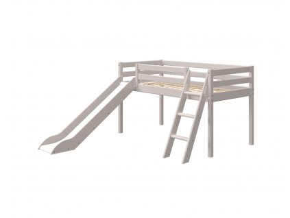 Zvýšené jednolůžko se šikmým žebříkem a skluzavkou Flexa Classic