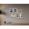 Modulární fotorámeček Flexible Frame – sestava 6 kusů ve světle šedé barvě.