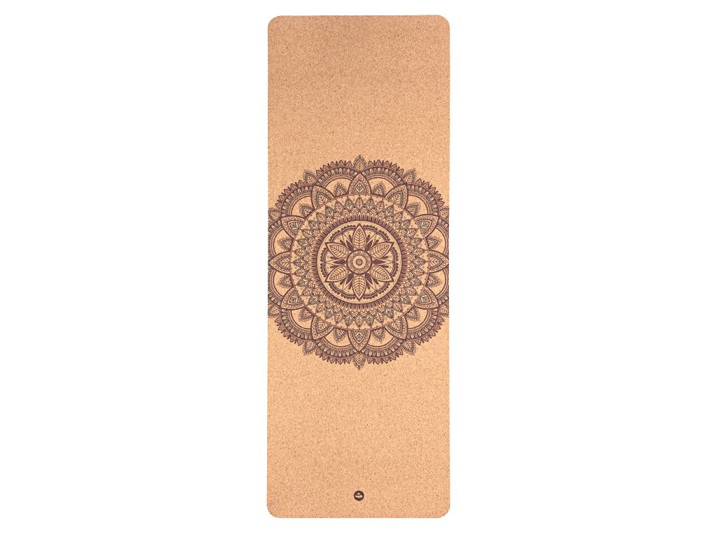 632cm2 yoga meditation pilates yogamatte kork mandala bicolor above