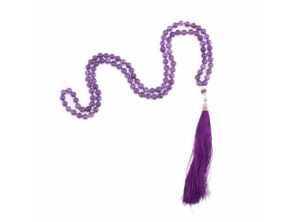 489aml yoga mala amethyst violetter quaste