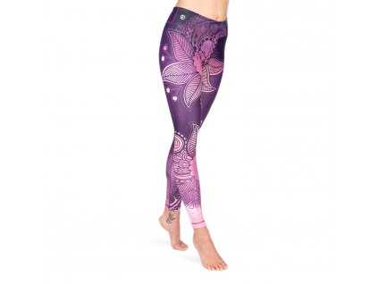 l1002x niyama yoga leggings puprle blossom frontal