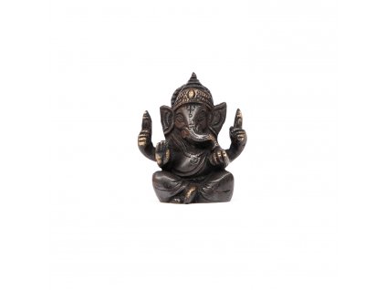 gan7b ganesha statue messing schwarz frontal