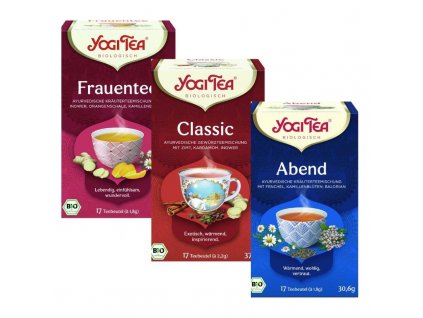 Yogi Tea SET Women’s Tea, Bedtime Tea a Classic Tea ajurvédské bylinné čaje 3 ks 17 x 1,8 g