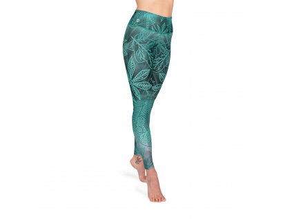 l1001h niyama yoga leggings enchanted forrest high waist frontal petrol