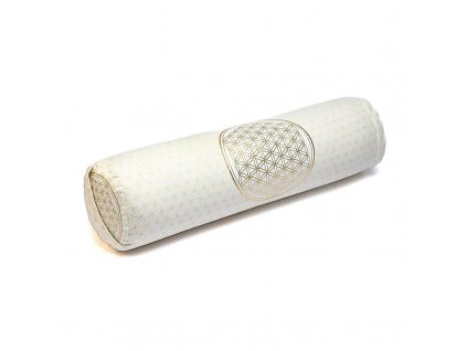 yogi yogini bolster valec na jogu so symbolom eco pohanka 100 organicka bavlna 60 x 16 cm