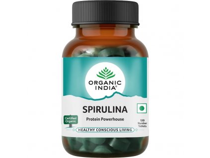 organic india spirulina tablety 120 ks prirodzeny zdroj bielkovin