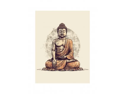Flexity plagát na stenu Buddha - Siddhártha Gautama 30x40 cm, 250 g papier (Typ 8)