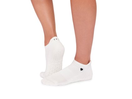 Tavi Grip Savvy čarape s protukliznim uzorkom kokosa i srca (Boja bijela, Veličina S 36-38)