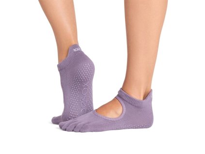 Toesox Fulltoe Bellarina Grip protišmykové ponožky Pebble (Veľkosť M 39-42,5)