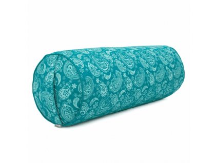 984PP yoga maharaja collection yoga bolster gemustert 65 x 23 paisley petrol