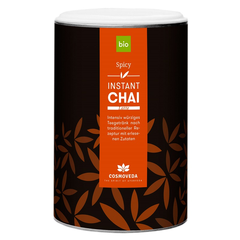 Cosmoveda Spicy Instant Chai Latte organski instant čaj s đumbirom i pipalijem 180 g
