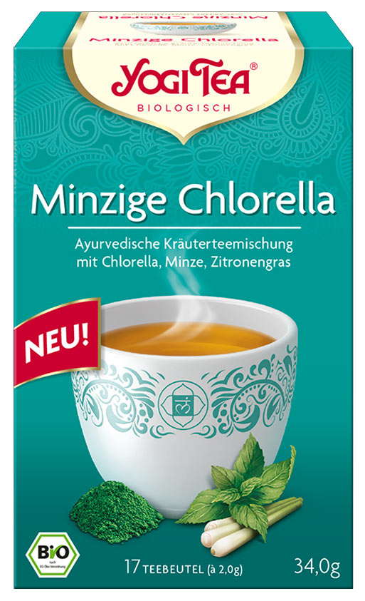 Yogi Tea Minty Chlorella – Ajurvedski biljni čaj BIO 17 × 1,95 g