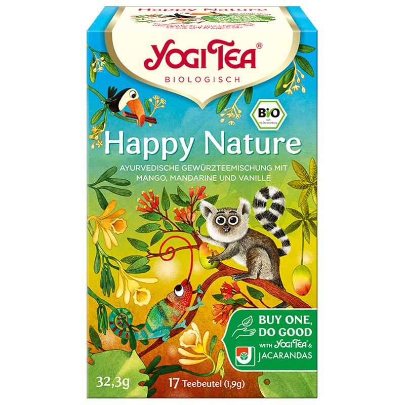 Yogi Tea Happy Nature organski ajurvedski čaj, voće, začini 17 x 1,9 g