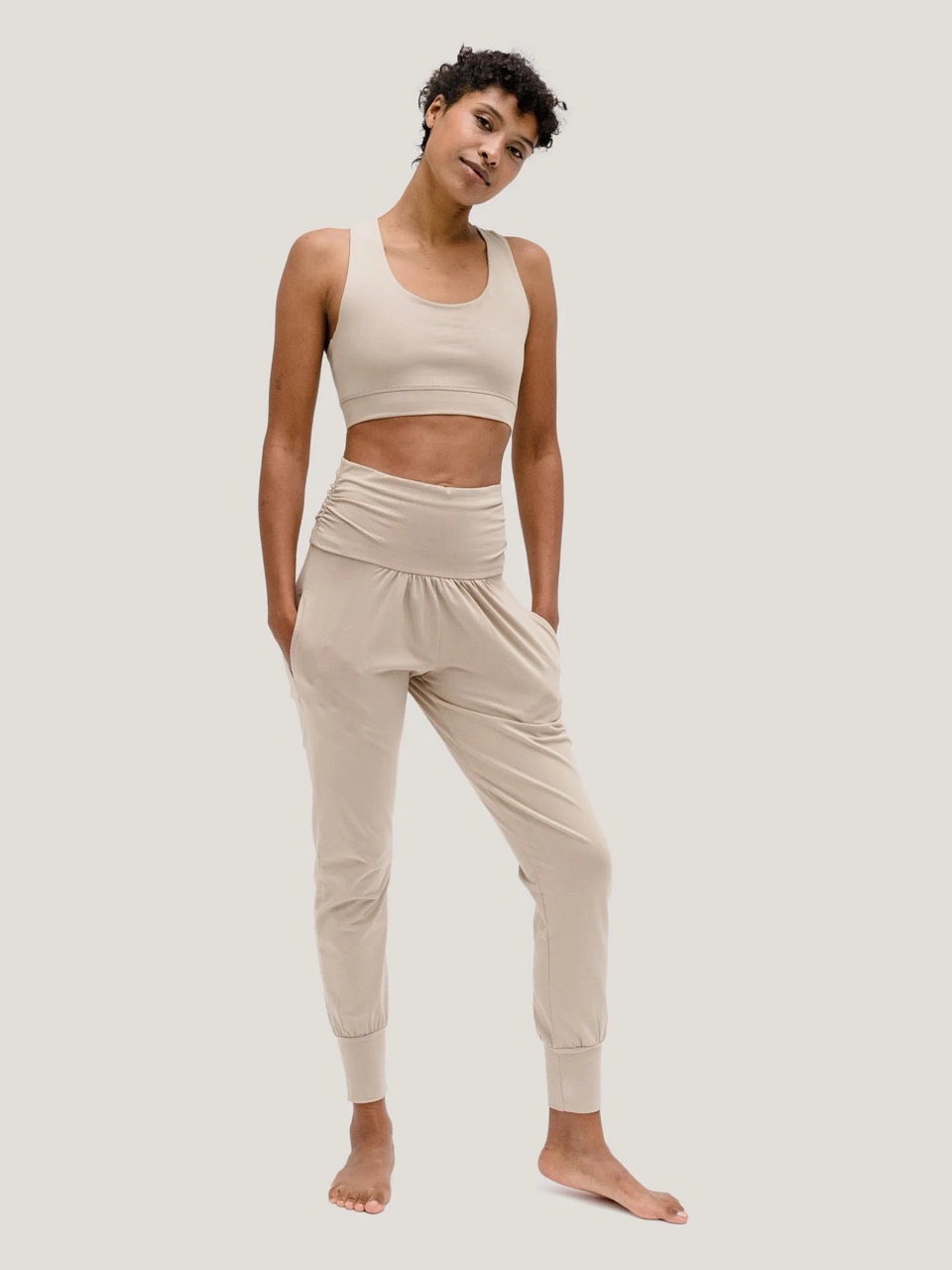 Lotuscrafts Organic Womens Yoga Pant široke ženske hlače Boja: Taupe, Veličina: L