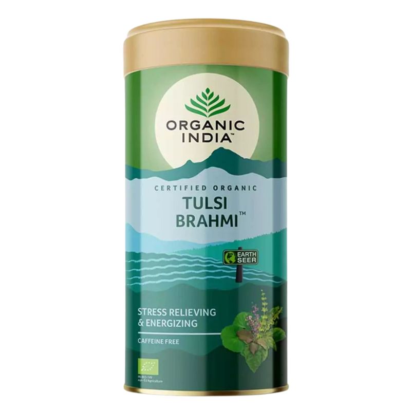 Organic India Tulsi Brahmi Bosiljak čaj stres, vitalnost 100 g