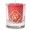 Phoenix Chakra votívna sviečka s esenciálnymi olejmi 1 ks (Farba 1. čakra - červená)