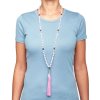 489rqa yoga mala rosenquarz amthyst pinker quaste hals