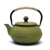 Tetsukyusu japonská liatinová kanvica, čajník (smaltované vnútro) (Objem 0,6 l - zelená)