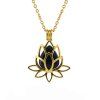 ps114go lotus wechsel anhaenger mit kette vergoldet