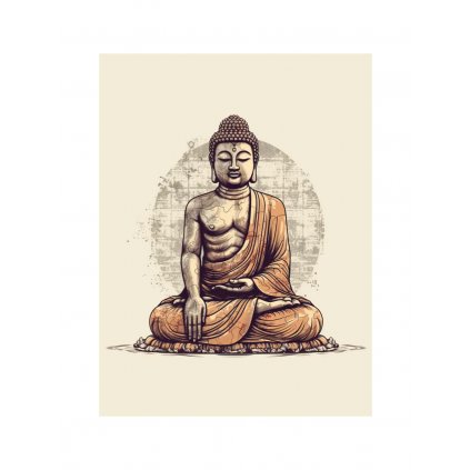 Flexity fali poszter Buddha - Siddhartha Gautama 30x40 cm, 250 g papír (Típus 8)