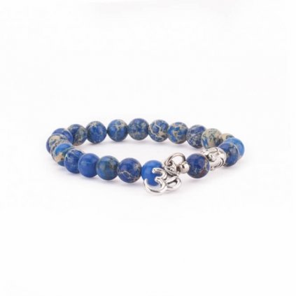 401bto yoga mala armband dunkelblauer tuerkis