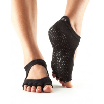 477 1 toesox halftoe bellarina grip protismykove ponozky cierne