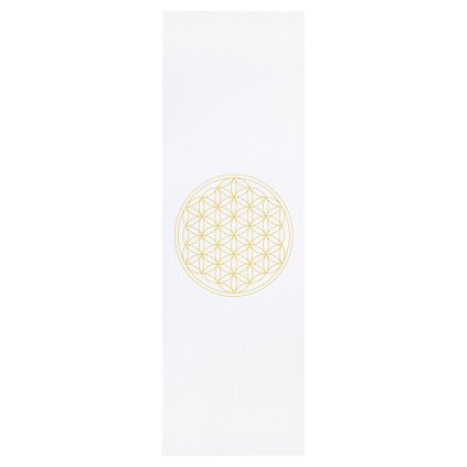 896fol yoga meditation pilates design yogamatte blume des lebens weiss