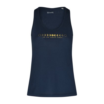 Bodhi Yoga Tank Top MOON Mantra dámske tielko navy modrá (Veľkosť oblečenia L)