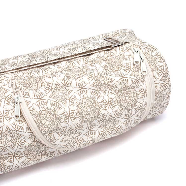 Bodhi Yoga Táska jógához Bodhi Maharaja 60 pamut Floral ecru bézs