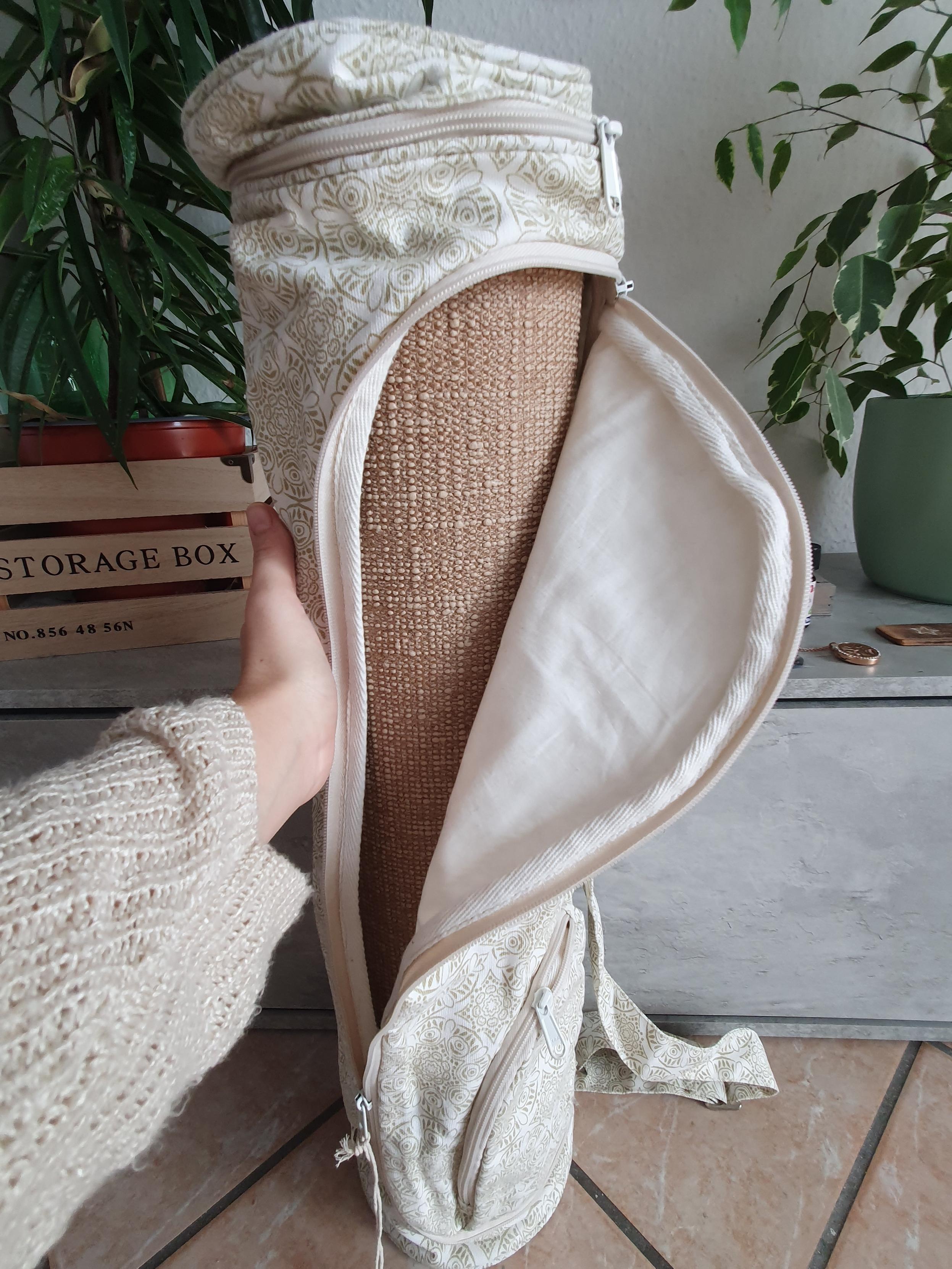 Bodhi Yoga Táska jógához Bodhi Maharaja 60 pamut Floral ecru bézs