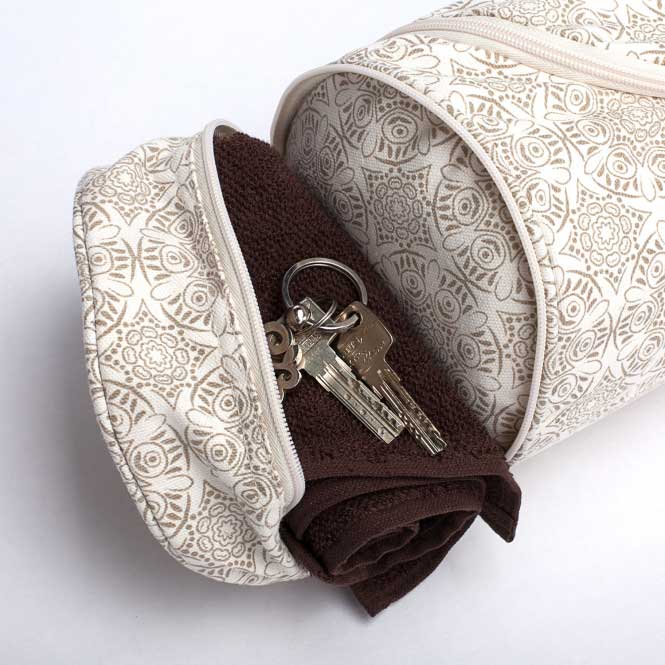 Bodhi Yoga Táska jógához Bodhi Maharaja 60 pamut Floral ecru bézs